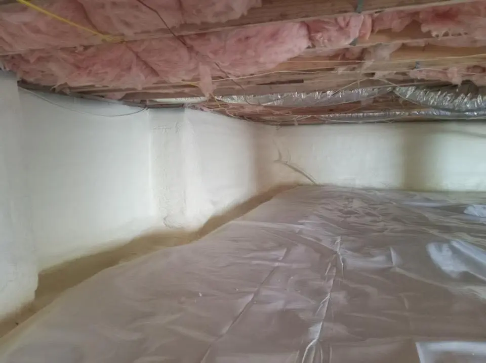 Crawl space encapsulation with closed-cell spray foam for Roof Maintenance in Cambridge